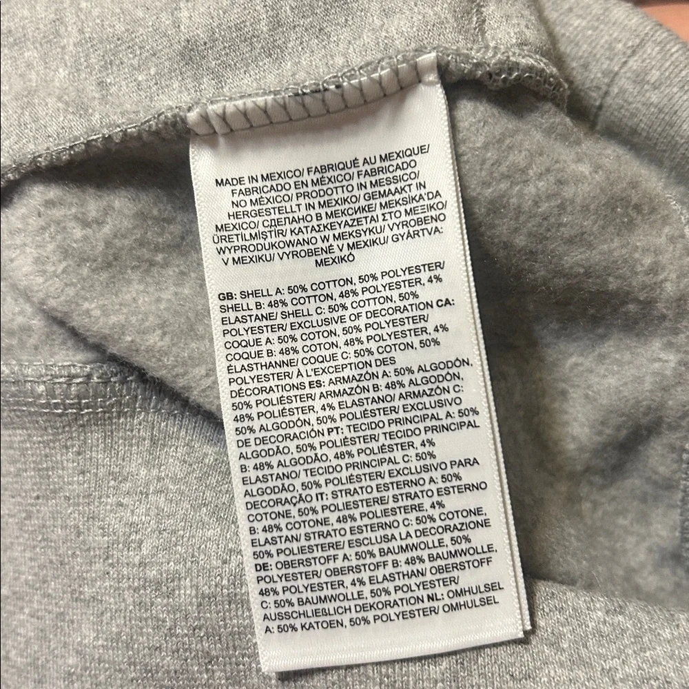 The North Face Gray Hoodie with Purple Graphic S